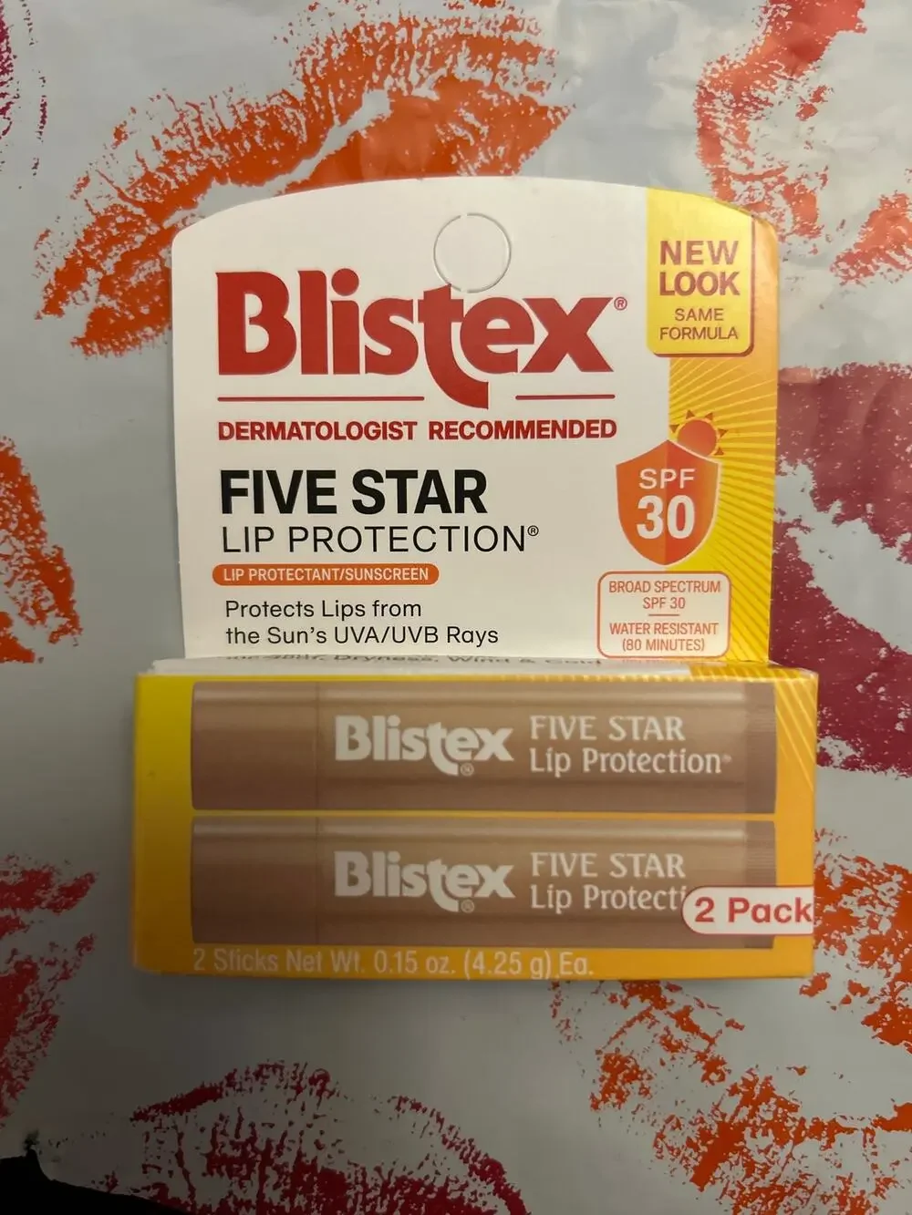 New Blistex 2pk Five Star Lip Protection Sunscreen SPF 30🌞 Lip Balm 0.15oz each